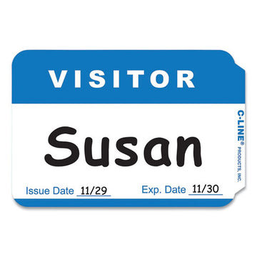 C-Line® Self-adhesive Name Badges, Hello My Name Is, Blue, 3.5 X 2.25, 100-bx freeshipping - TVN Wholesale